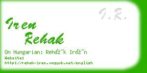 iren rehak business card